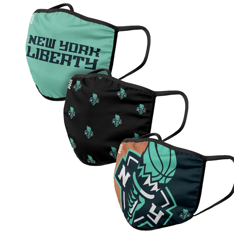 Adult New York Liberty 3Pack Dust mask with filter->nfl dust mask->Sports Accessory